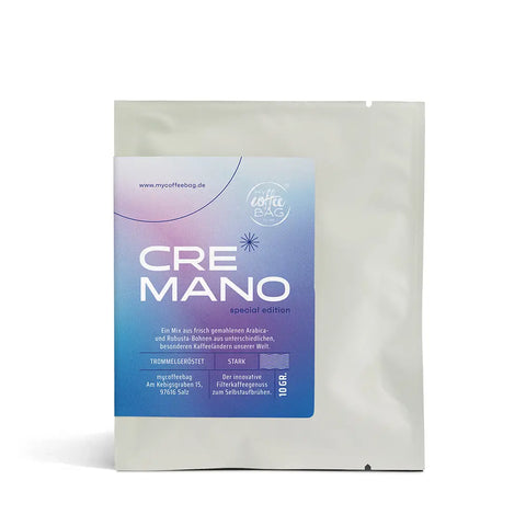 Der starke Blend aus Arabica- und Robustabohnen: Drip Coffee Bag Cremano