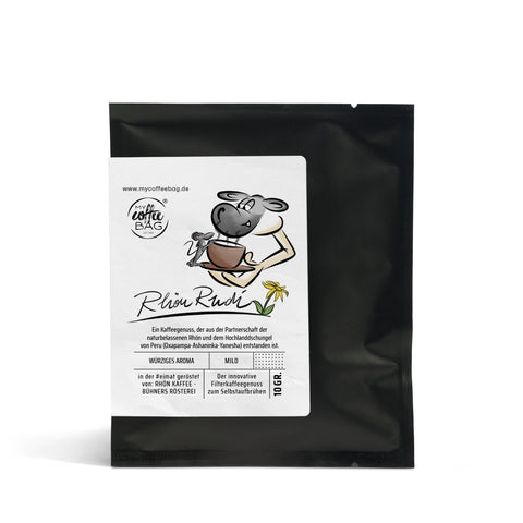 Der mild-würzige Kaffee aus dem Hochlanddschungel von Peru: Drip Coffee Bag Rhön Rudi